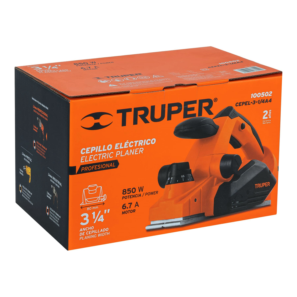 Cepillo Profesional Eléctrico 850 W, Truper - Imagen 6