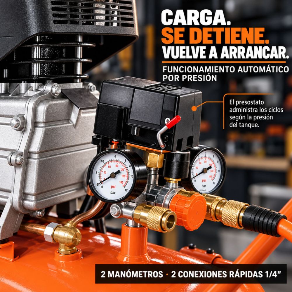 Compresor Lubricado 50 L, Truper - Imagen 6