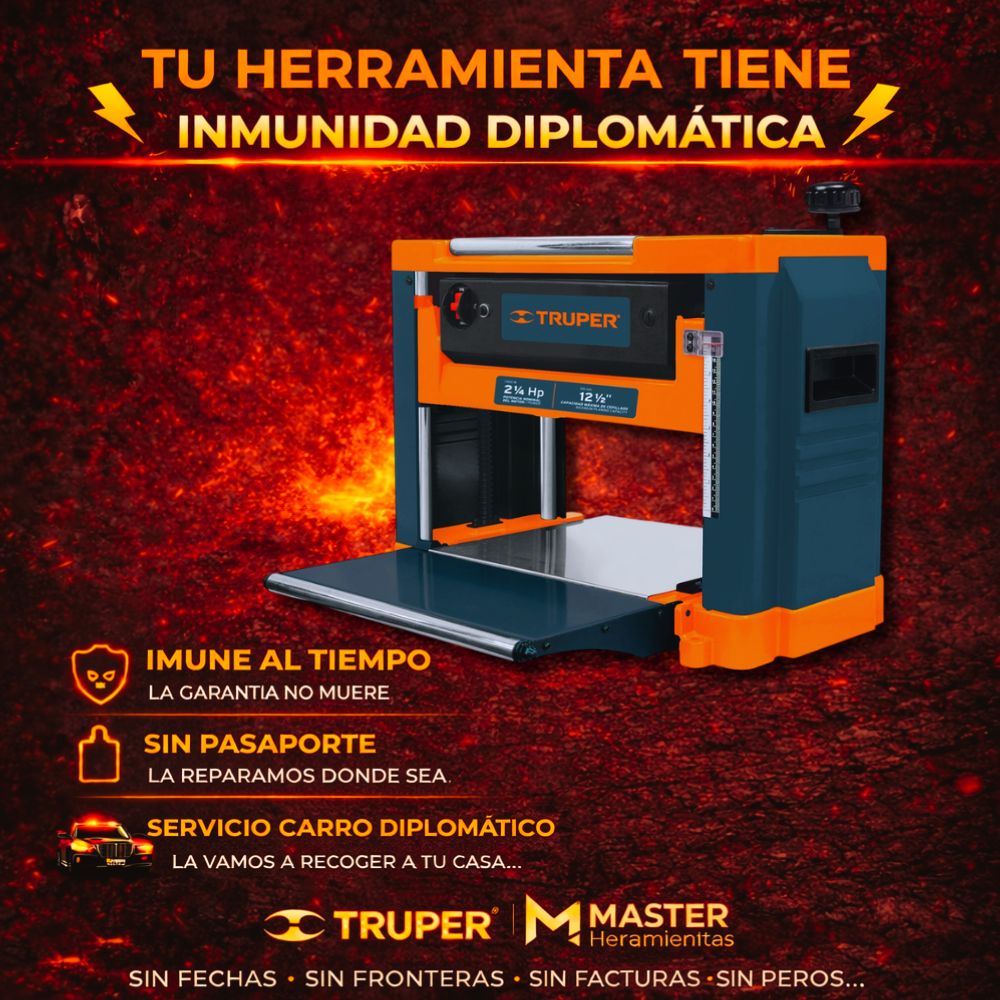 Cepillo De Banco Madera 12 1/2'', 1600W, Truper