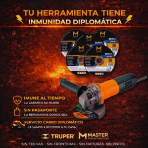 Pulidora Angular 4 1/2" Profesional 800W, Truper