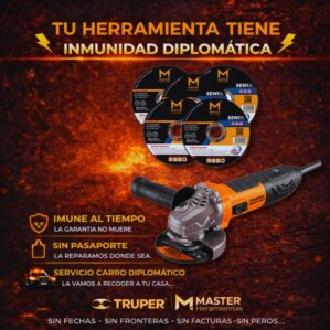 Pulidora Angular 4-1/2” 850W Ergo Truper + 5 Discos de Corte