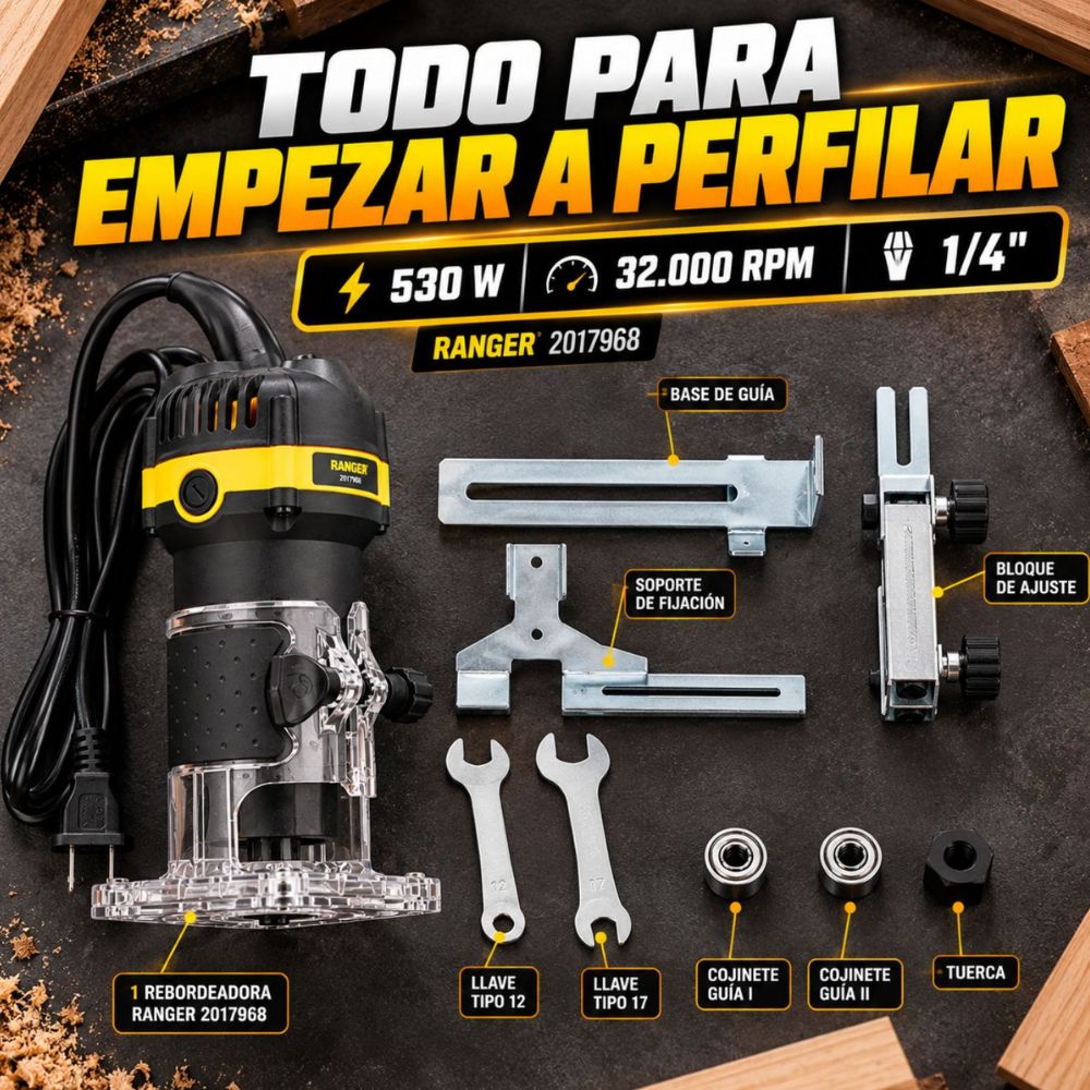 Rebordeadora Ranger 1/4 540 W, Ranger - Imagen 6