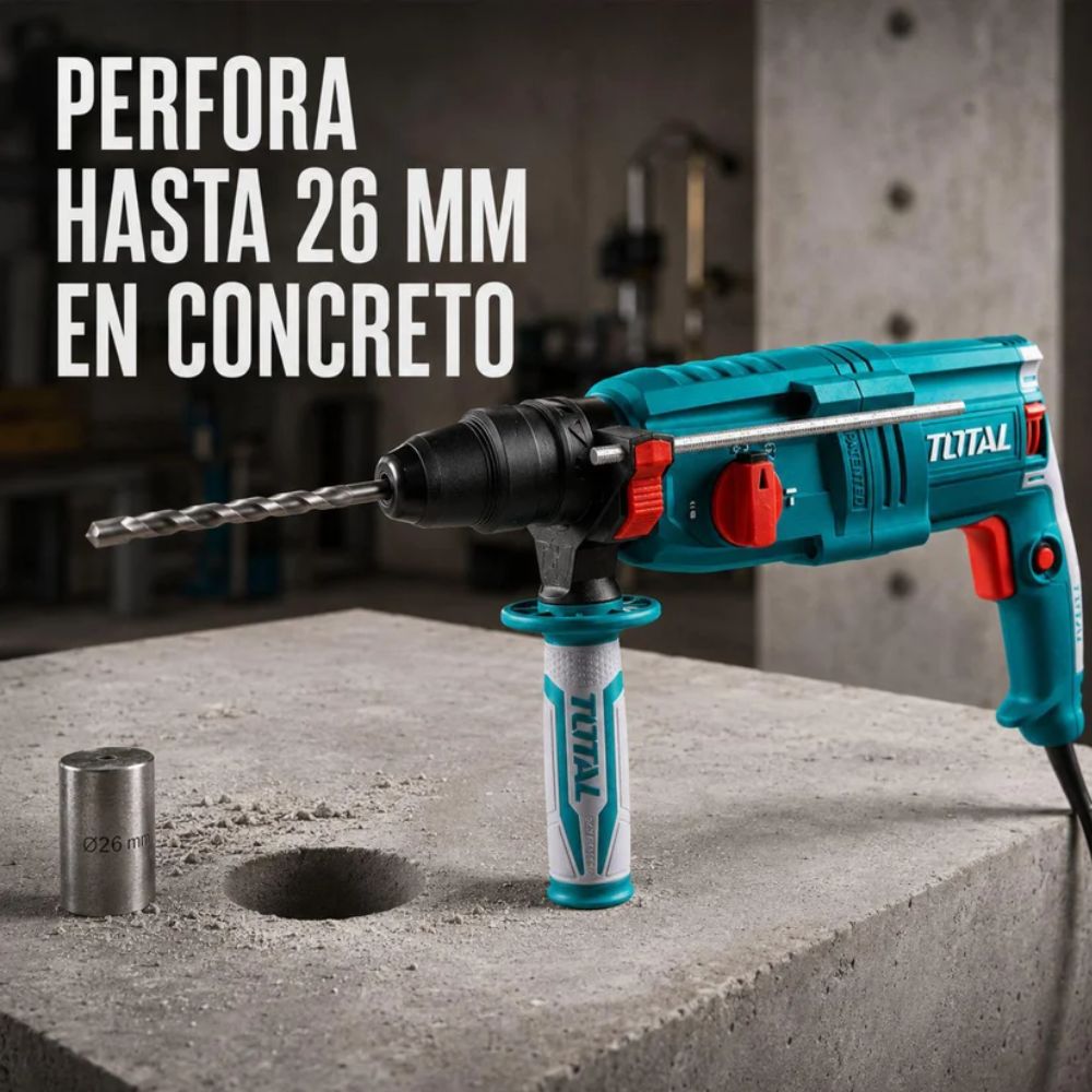 Rotomartillo Uso Rudo 800 W Industrial Super Completo, Total - Imagen 11