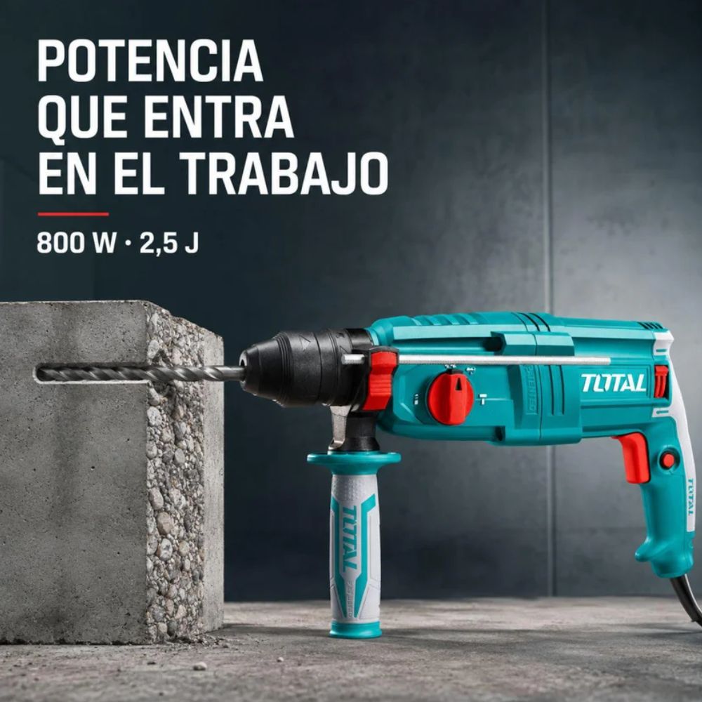 Rotomartillo Uso Rudo 800 W Industrial Super Completo, Total - Imagen 4