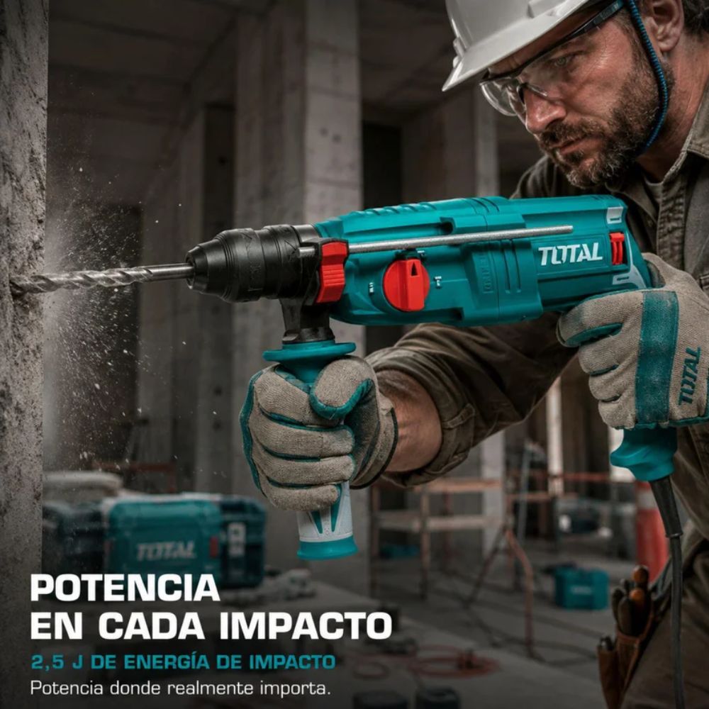 Rotomartillo Uso Rudo 800 W Industrial Super Completo, Total - Imagen 9