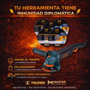 Pulidora 4 1/2" Industrial 1250W, Truper