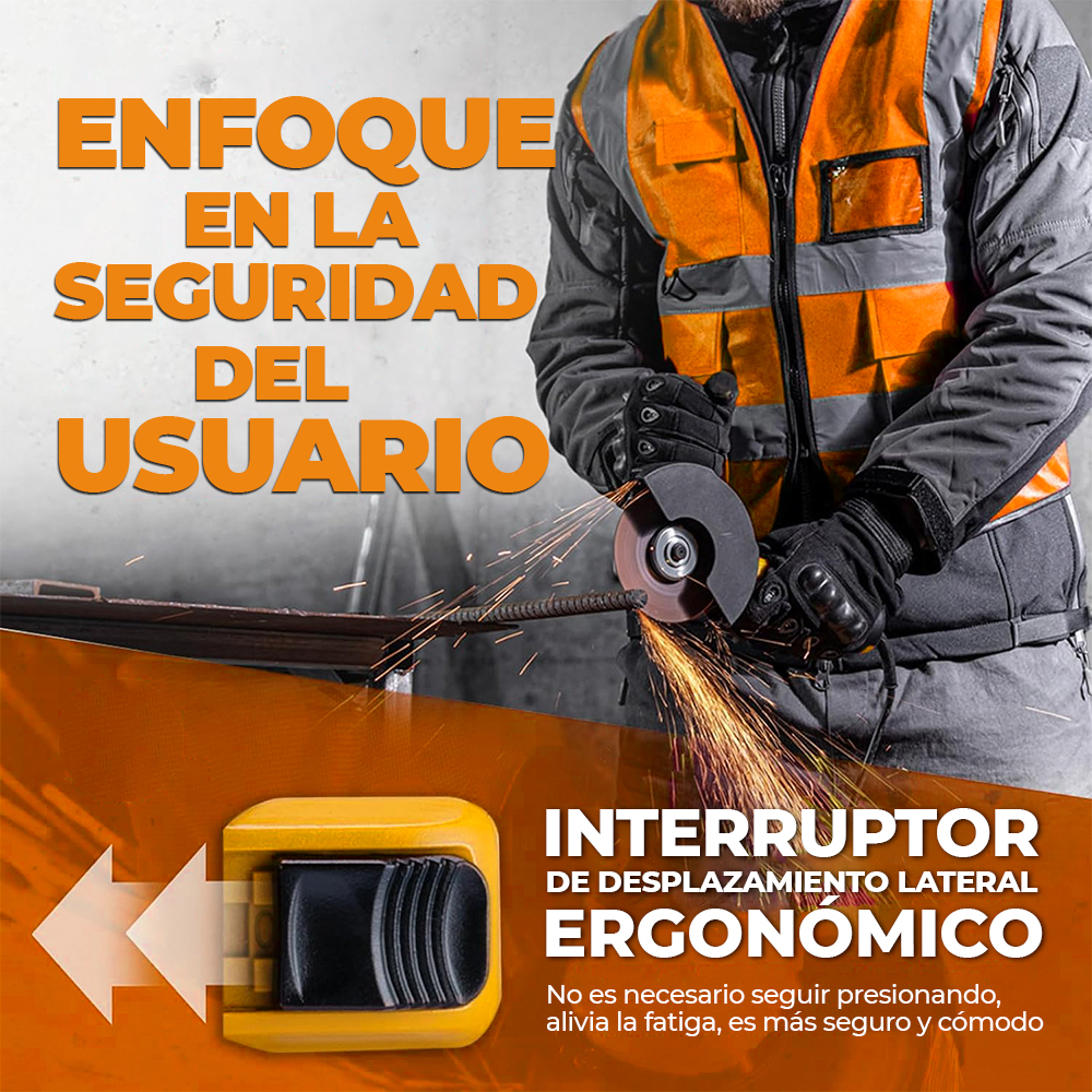 Pulidora Certificada Angular 4 1/2 Pul 750W, Coofix (CF-AGO12) - Imagen 3