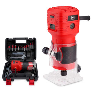 Rebordeadora 6 Vel 1/4 650W+12 Fresas, Master Herramientas