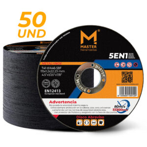 Disco Abrasivo 4,5”X50 Uni. Certificado, Master Herramientas