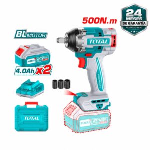 Llave De Impacto 500 N.m Inalámbrico 1/2 20 V+Bateria 2 Ah+Cargador,Total