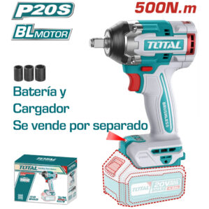 Llave De Impacto 500 Nm Inalámbrico 1/2 20 V(Sin batería y cargador), Total