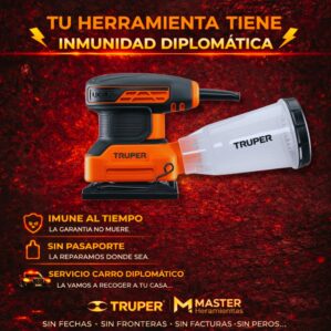 Lijadora orbital 240W Truper | 1/4 hoja para lijar