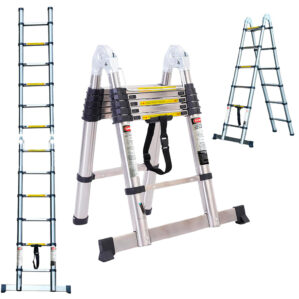 Escalera Telescópica De Acero Inoxidable 12 Pasos, Master Herramientas