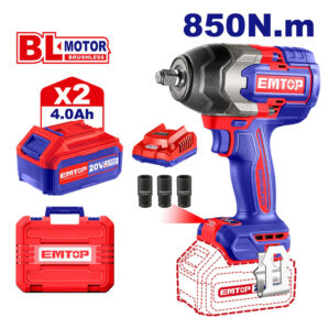 LLlave De Impacto 850 N.m Inalámbrico 1/2 20 V, Emtop