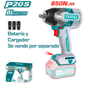Llave De Impacto 850 Nm Inalámbrico 1/2 20 V(Sin batería y cargador), Total