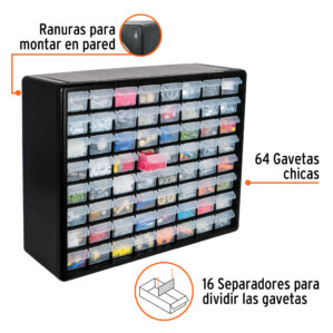 Caja Organizador 64 Compartimientos 50 Cm, Truper