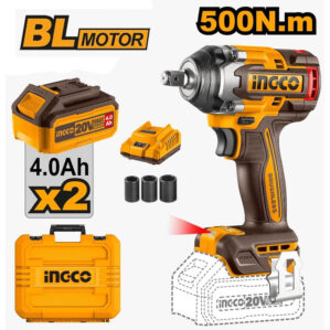 Llave De Impacto 500 N.m Inalámbrico 1/2 20 V, Ingco