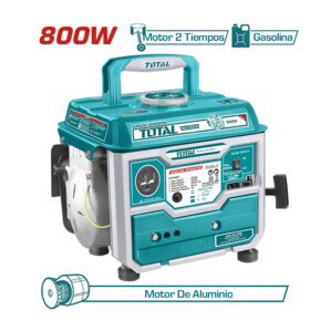 Generador portátil 800W motor a gasolina, Total