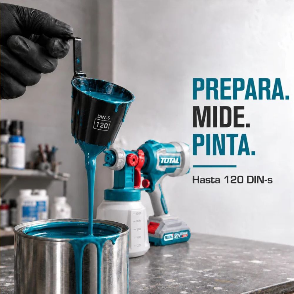 Pistola Para Pintar Industrial 20V+Batería+Cargador, Total - Imagen 12