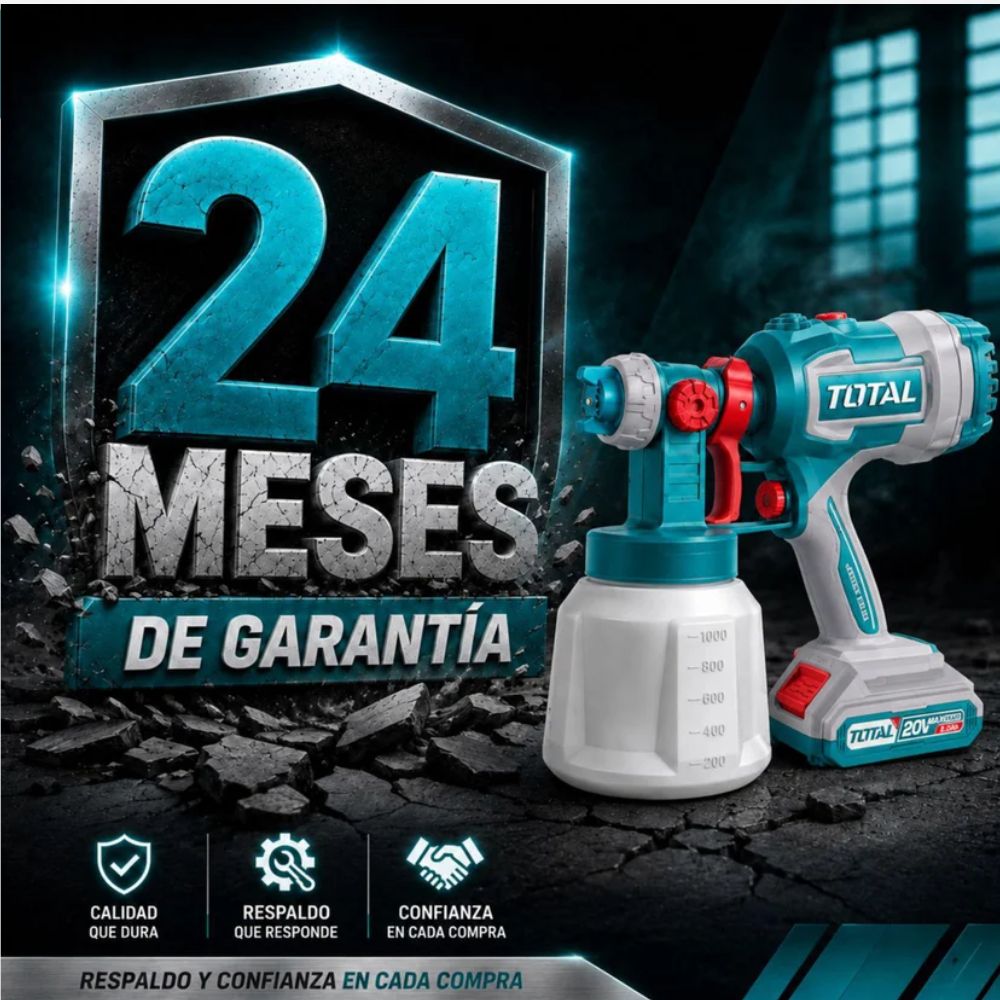 Pistola Para Pintar Industrial 20V+Batería+Cargador, Total - Imagen 2