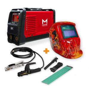 Soldadora 250A 110/220V+Careta Roja+1K Soldadura, Master Herramientas