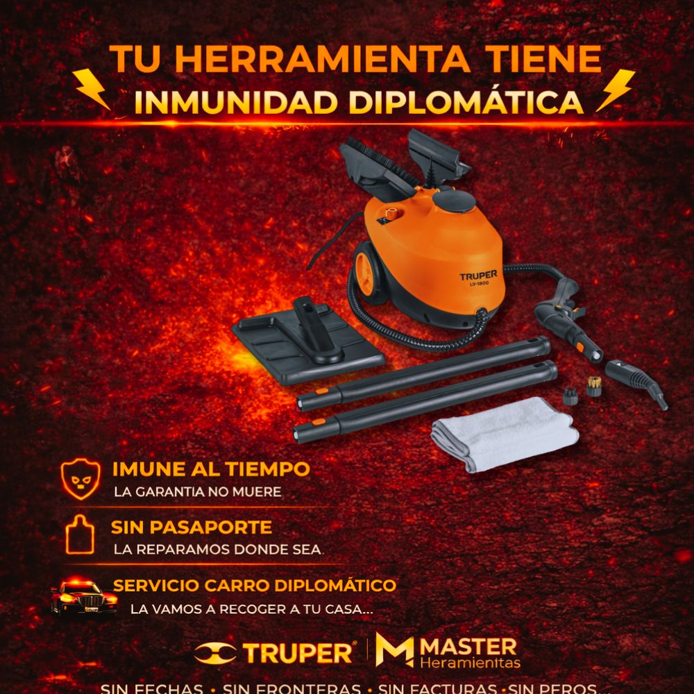 Limpiador De Vapor Multiuso 1800W Truper