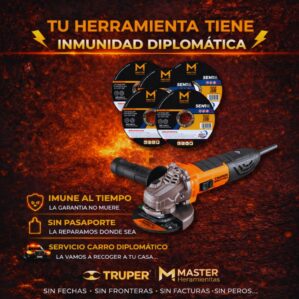 Esmeriladora angular 4-1/2", 950w, TRUPER ergo pro
