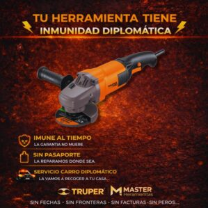 Pulidora Angular 4-1/2” 1300W Truper + 5 Discos de Corte