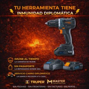 Taladro Inalambrico 20 V 1/2 +Bateria 2.0Ah+ Cargador Truper Max