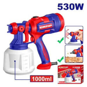 Pistola Para Pintar Industrial 530 W + Vaso 1L, Emtop
