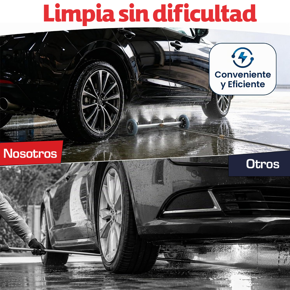 Adaptador para Hidrolavadora Lava Chasis Profesional 1500 a 4000 PSI con 4 Salidas De Agua de 3 Tubos Extensores, Master Herramientas - Imagen 3