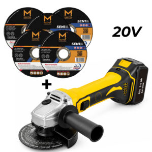 Pulidora Brushless Inalámbrica 4 1/2″+2 Baterias 3.0 Ah+Cargador, Aureo